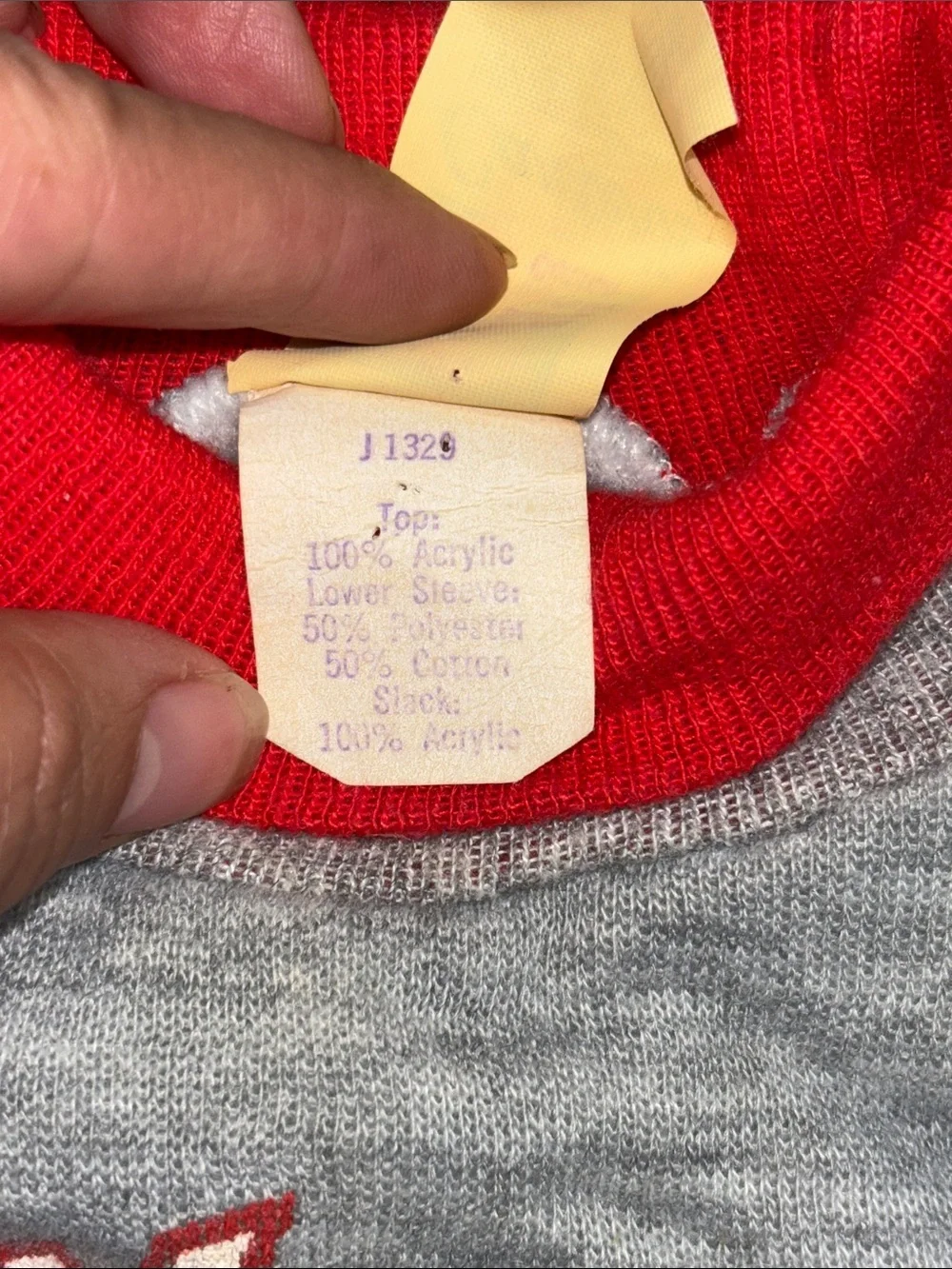 Vintage Carter's 1970’s Gray & Red “O.K. Coach” Sweatshirt 12 months